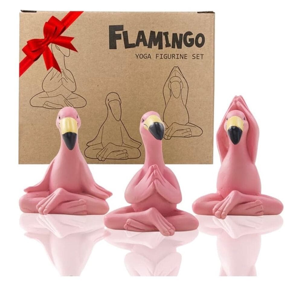 Mini Yoga Flamingo Figurines New - Thumbnail 6
