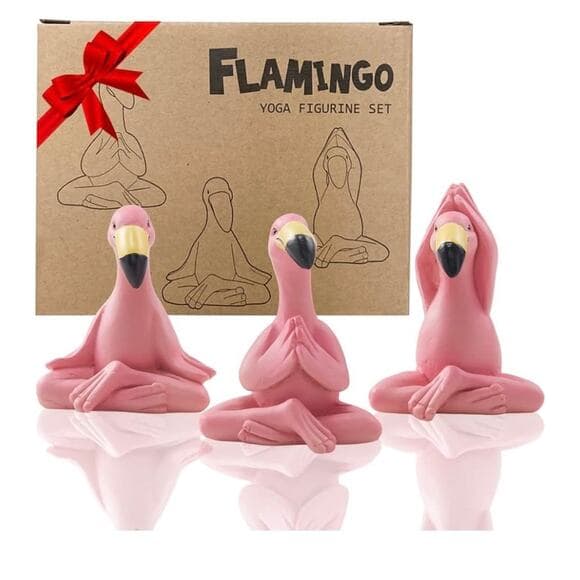 Mini Yoga Flamingo Figurines New - Thumbnail 7