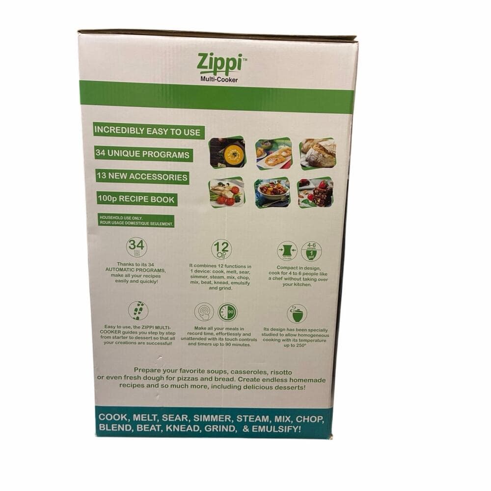 Zippi Multi Cooker, Compact All-In-One Blender, Cooker, Steamer & Food Processor - Thumbnail 2