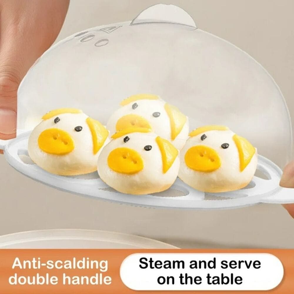 Rapid Egg Cooker, Electric Egg Cooker with Auto Shut Off, Soft Boiled Eggs Blue - Thumbnail 4