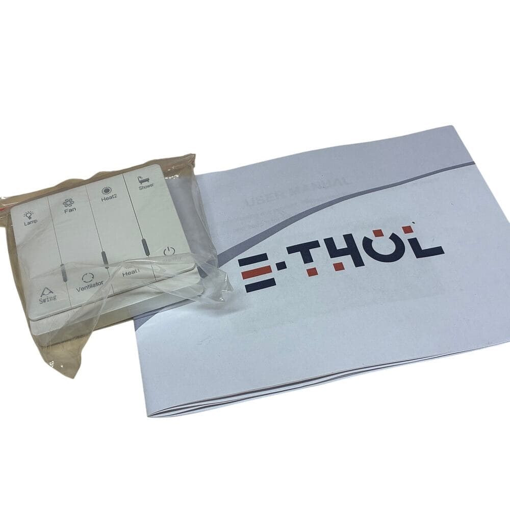 E-THOL Bathroom Exhaust Fan with Light, 1800W Heater Bluetooth Speaker New - Thumbnail 2