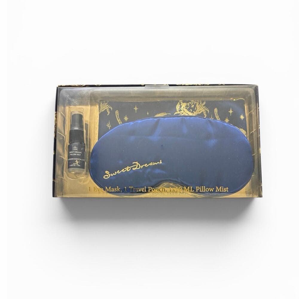 Silk Eye Sleep Mask Bundle Travel Pouch Case And Calming 1 ml Spray Pillow Mist - Thumbnail 4