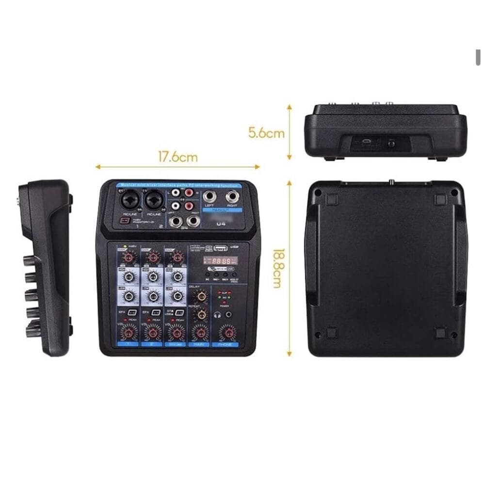 Depusheng U4 Professional 4-Channel Mixer - Thumbnail 4