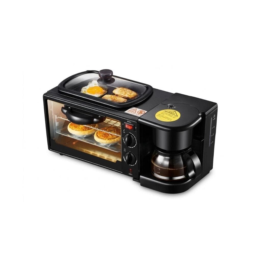 3-in-1 Breakfast Station with Coffee Maker, Non-Stick Griddle & Toaster Oven - Thumbnail 6