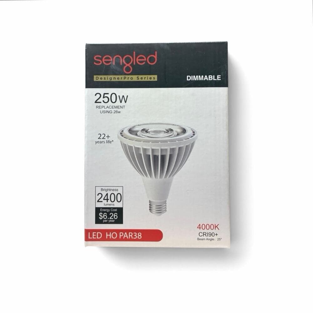 Sengled 250W LED HO PAR38 Light Bulb -2 PK- Dimmable 2400 lumen 4000K CR190 - Thumbnail 4