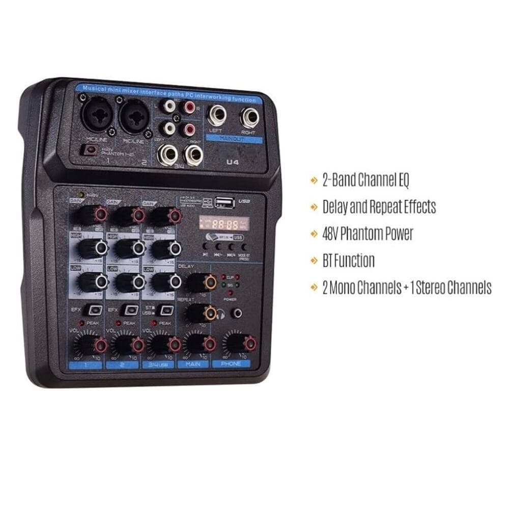 Depusheng U4 Professional 4-Channel Mixer - Thumbnail 2