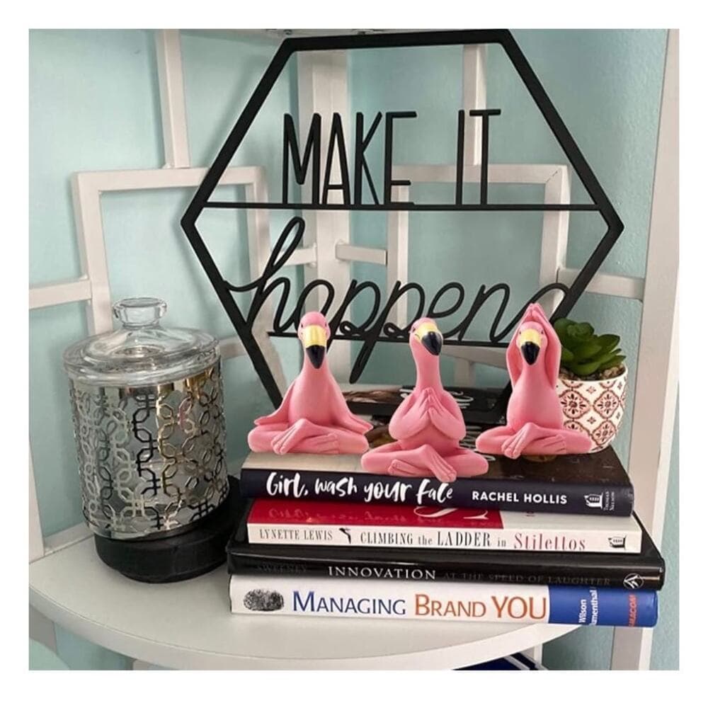 Mini Yoga Flamingo Figurines New - Thumbnail 2