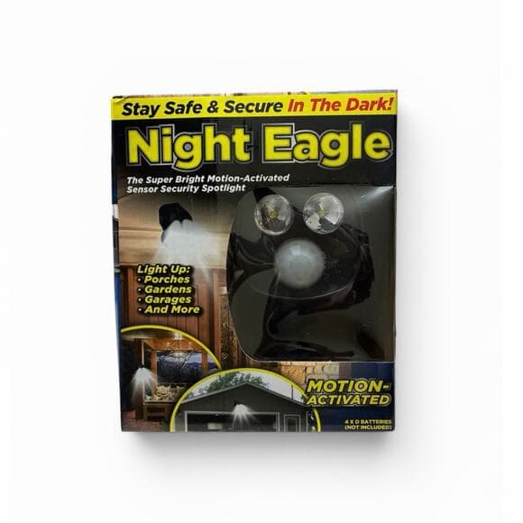 New! NIGHT EAGLE Wireless Motion-Activated LED Super- Bright Security Spotlight! - Thumbnail 5