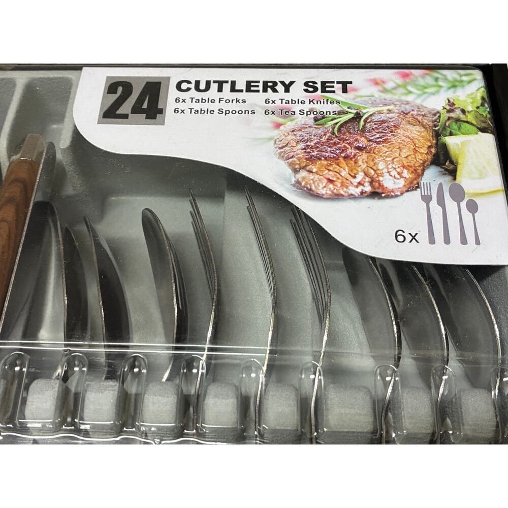 24 Cutlery Set Brown Bran New - Thumbnail 3