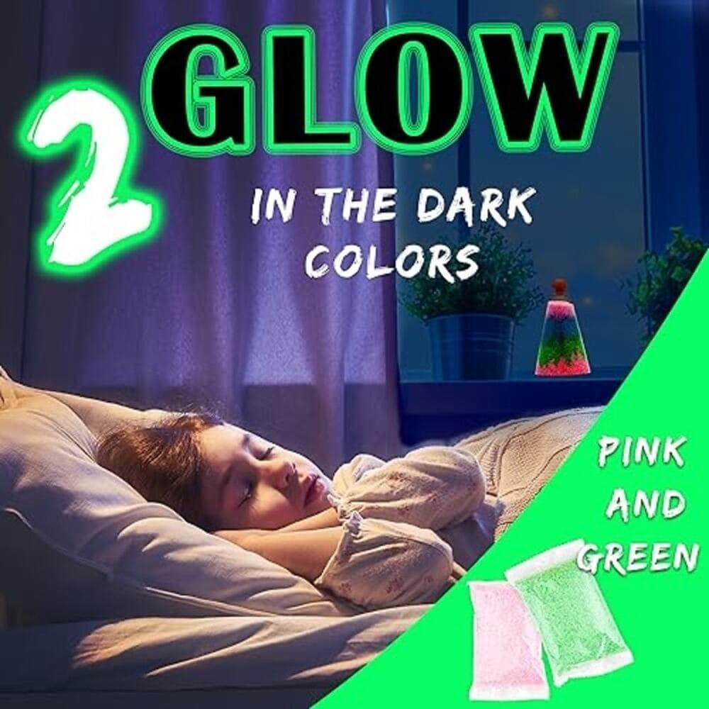 Sand Art Kit for Kids, Glow in the Dark Sand Art Bottles and Necklaces - Thumbnail 4