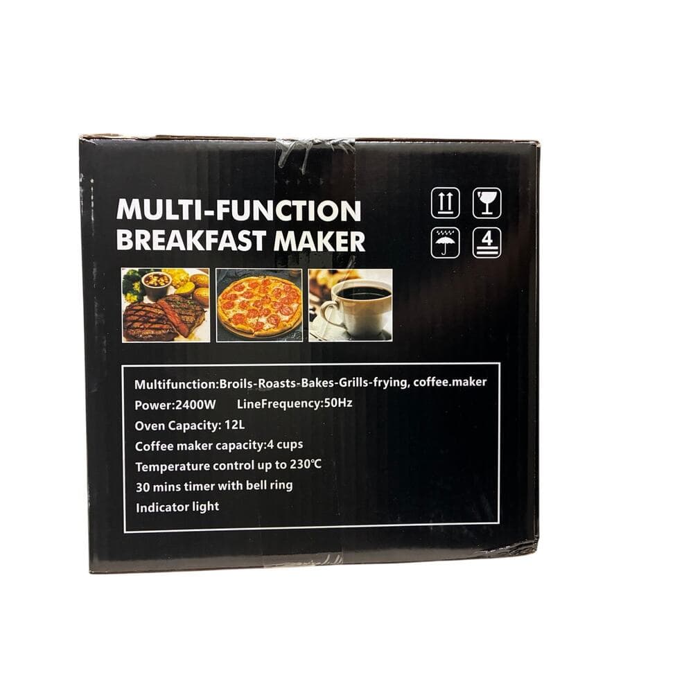 3-in-1 Breakfast Station with Coffee Maker, Non-Stick Griddle & Toaster Oven - Thumbnail 4