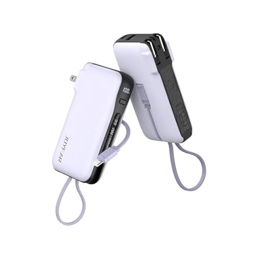 JOYFAR 10,000mAh Powerbank w/AC Plug and Built-in Cables - Thumbnail 9