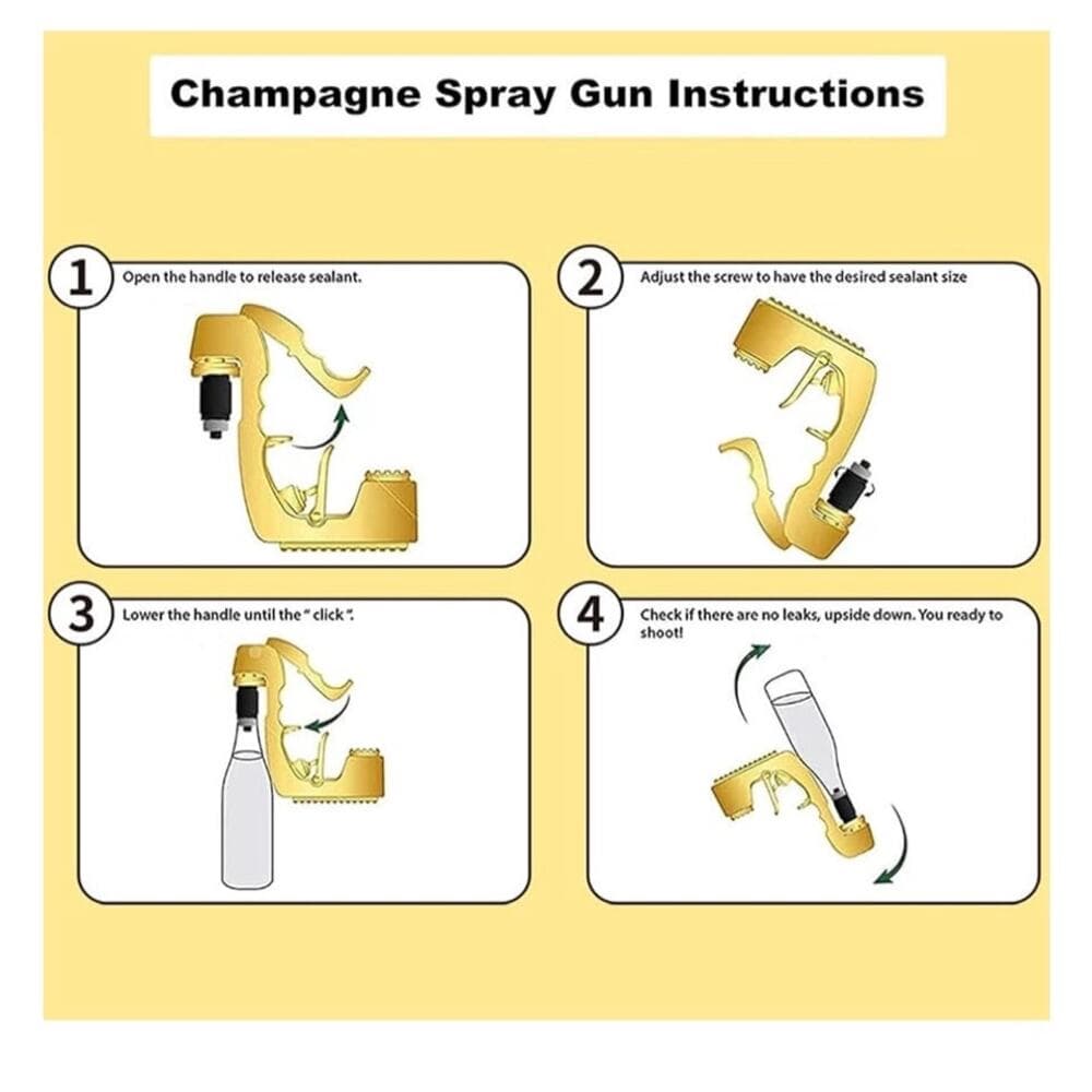 Champagne Beer Gun Adjustable Opener Alcohol Wine Bottle Stopper Shooter Props - Thumbnail 5