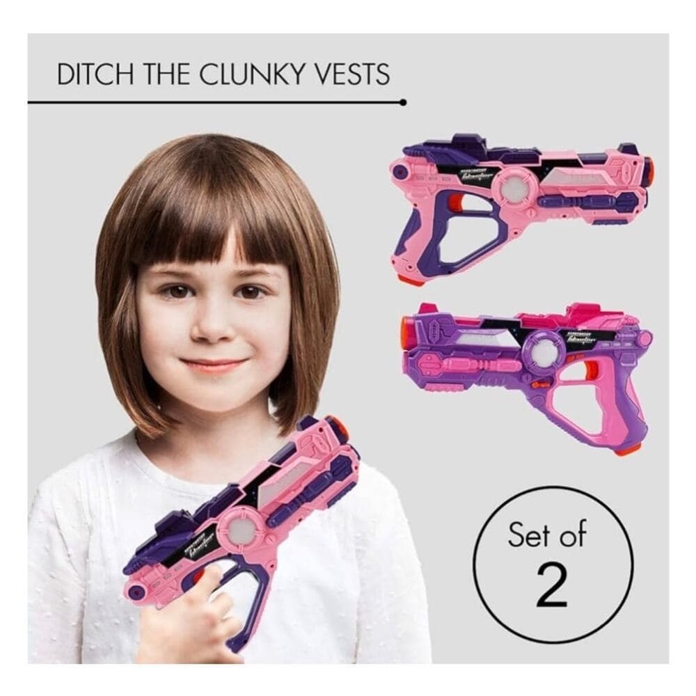 Liberty Imports Pink Infrared Laser Tag 2 Players Game Set for Kids - Thumbnail 3