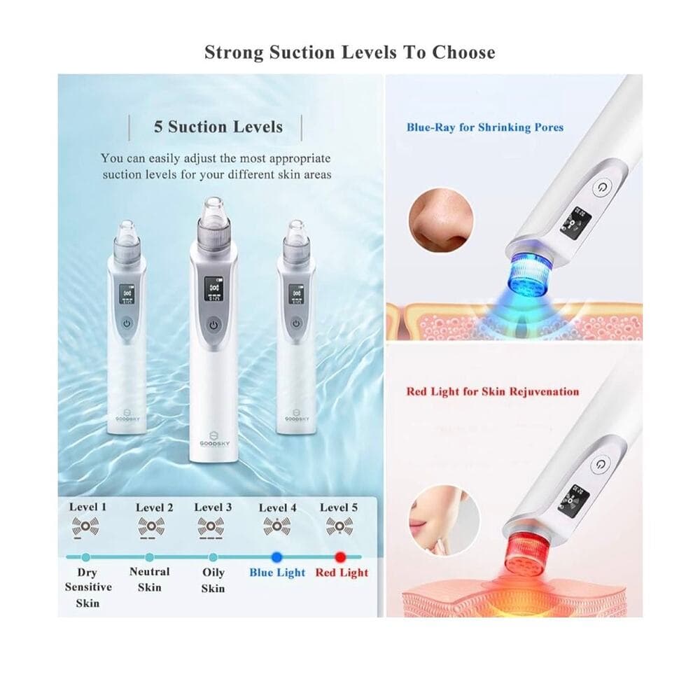 GOODSKY Blackhead Remover Vacuum, Electric Comedo Suction Removal Tool - Thumbnail 3