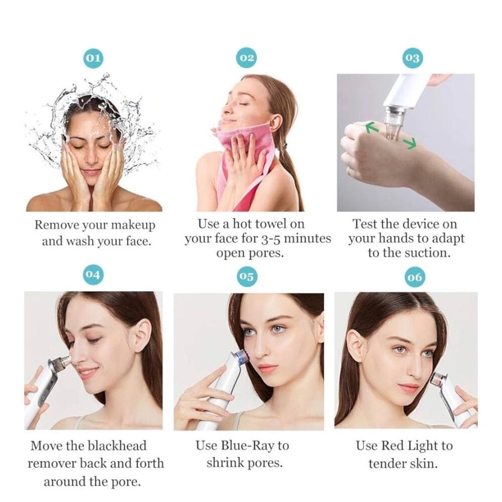 GOODSKY Blackhead Remover Vacuum, Electric Comedo Suction Removal Tool - Thumbnail 6