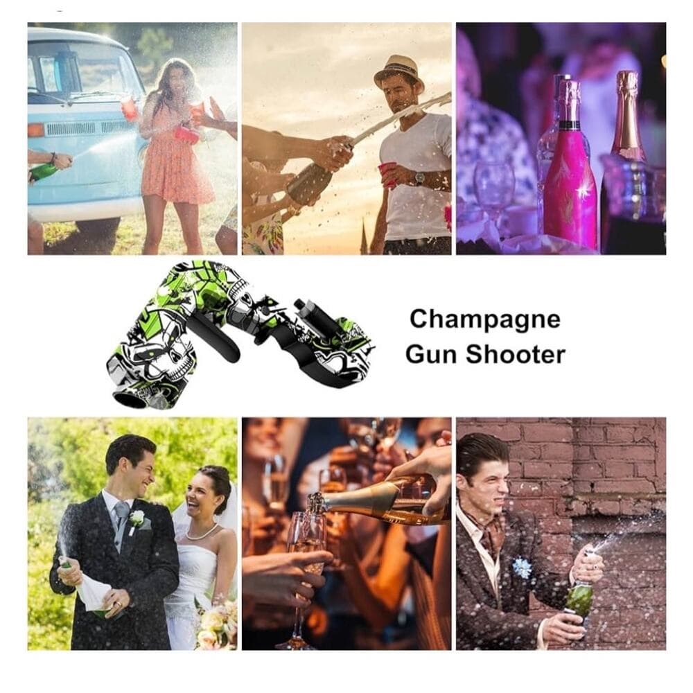 Champagne Beer Gun Adjustable Opener Alcohol Wine Bottle Stopper Shooter Props - Thumbnail 3
