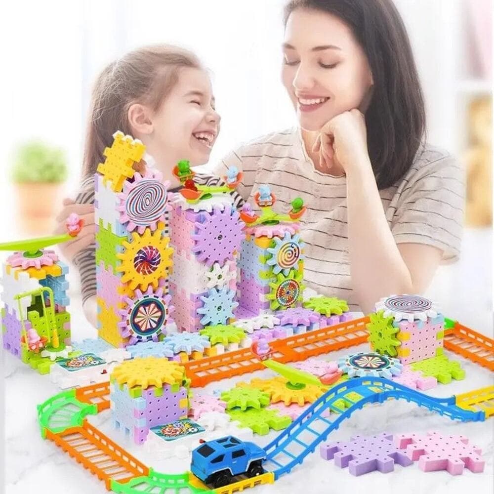 180-piece Electric Gear Building Block Creative Puzzle Set. - Thumbnail 5