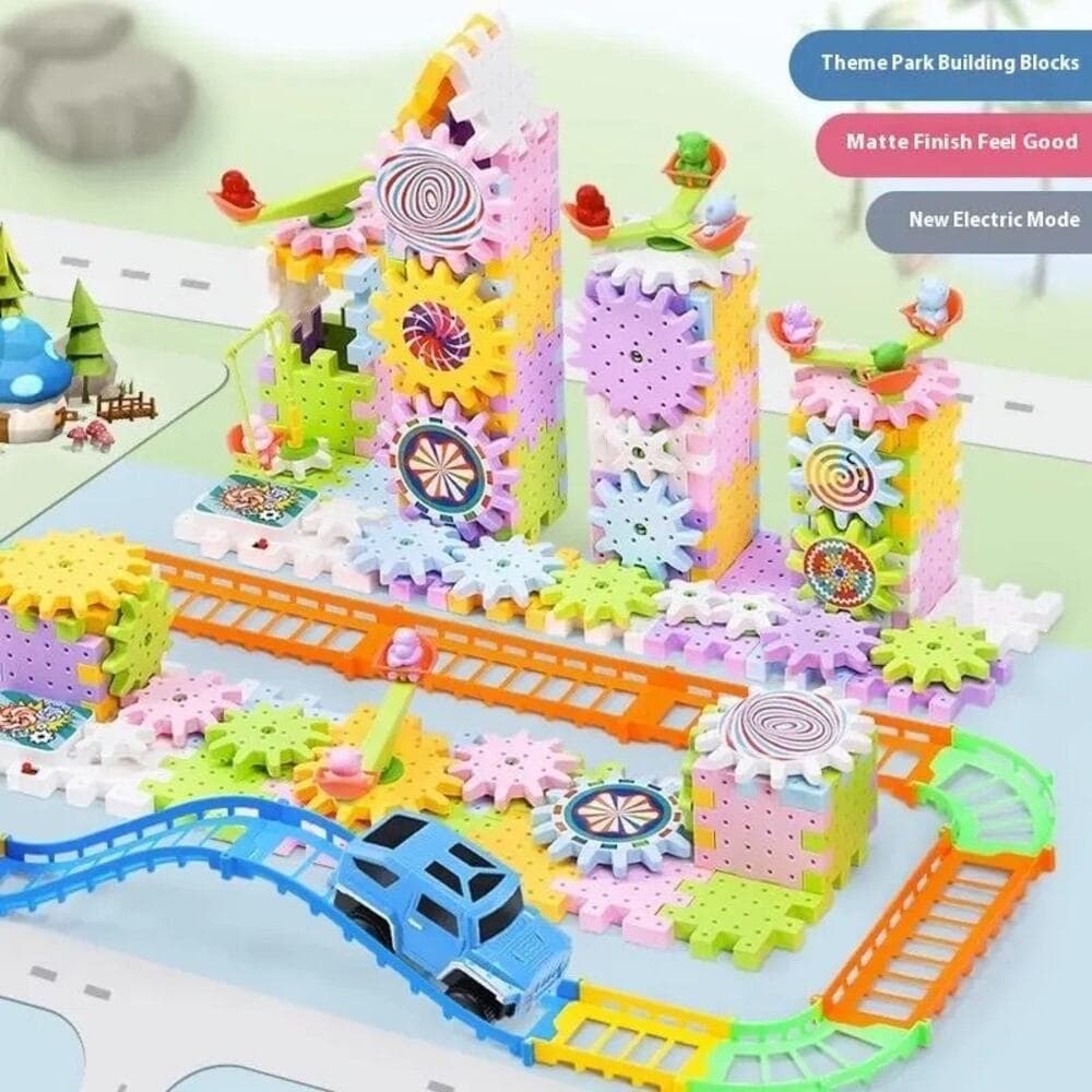 180-piece Electric Gear Building Block Creative Puzzle Set. - Thumbnail 9