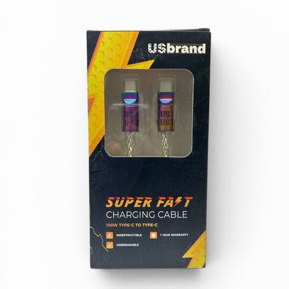 USBrand Super Fast Charging Cable 100W Type C To Type C - Thumbnail 5