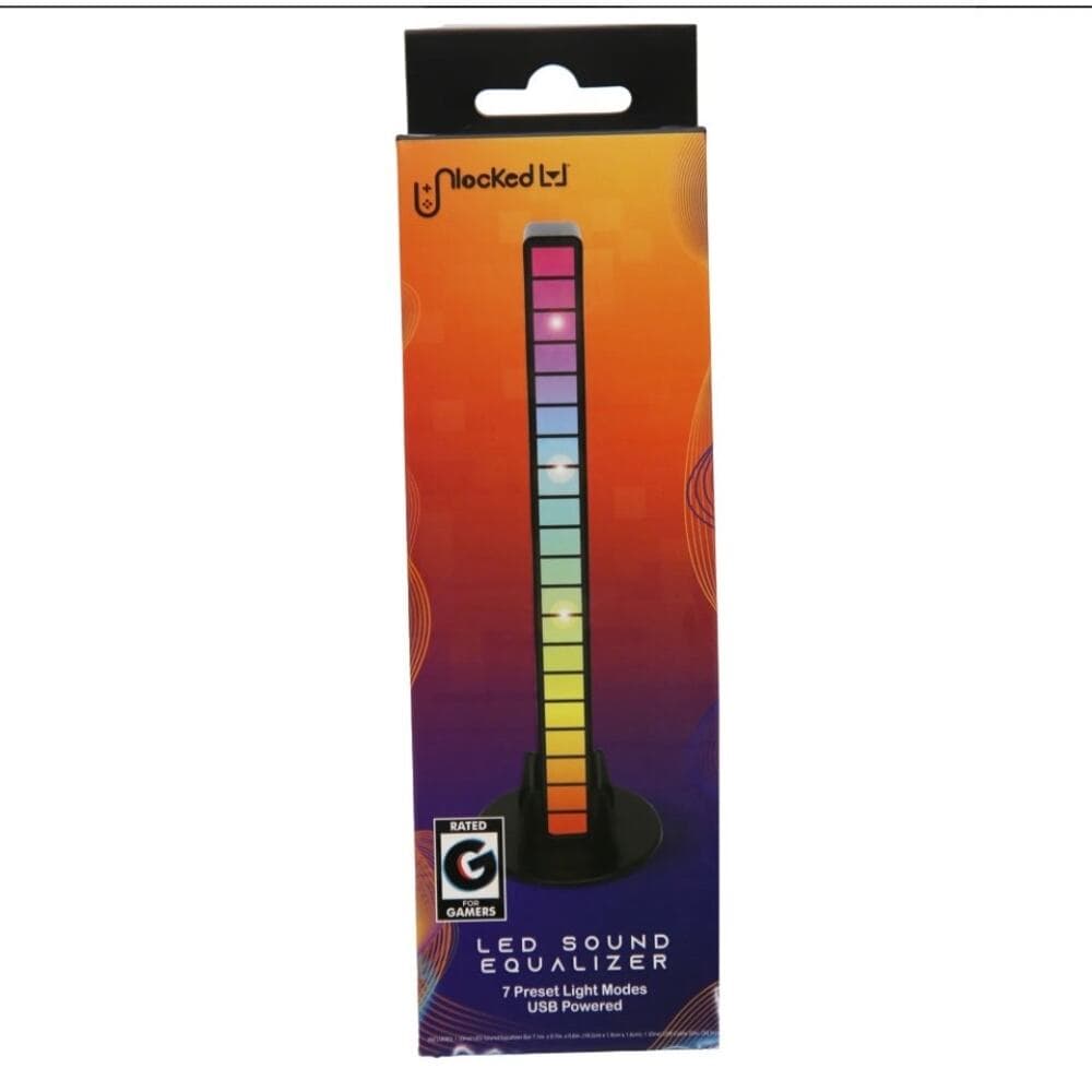 LED SOUND EQUALIZER Bar 7 Present Light Modes , USB Powered, Multi Colored Light - Thumbnail 2