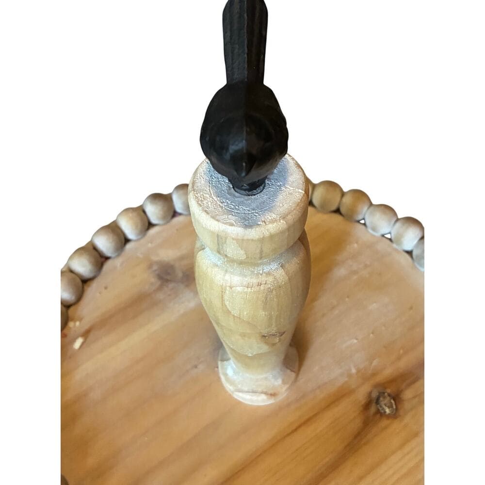 MINI BEADED TWO TIERED STAND - Thumbnail 3