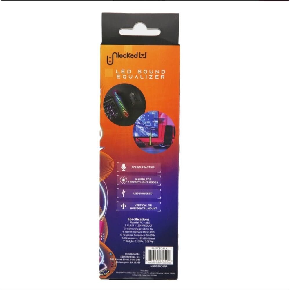 LED SOUND EQUALIZER Bar 7 Present Light Modes , USB Powered, Multi Colored Light - Thumbnail 3