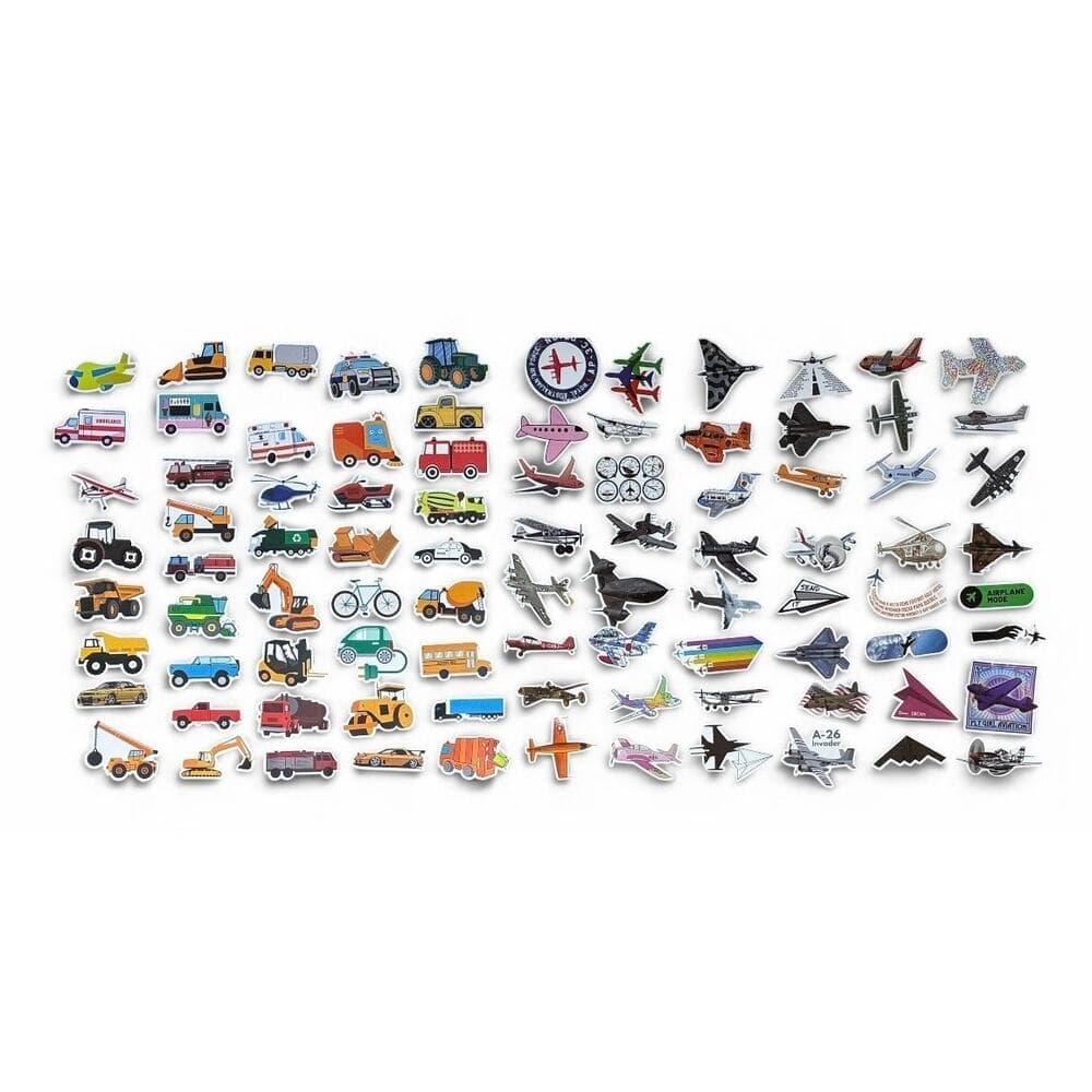 100 Sheets Airplane Truck Mixed Stickers New - Thumbnail 6