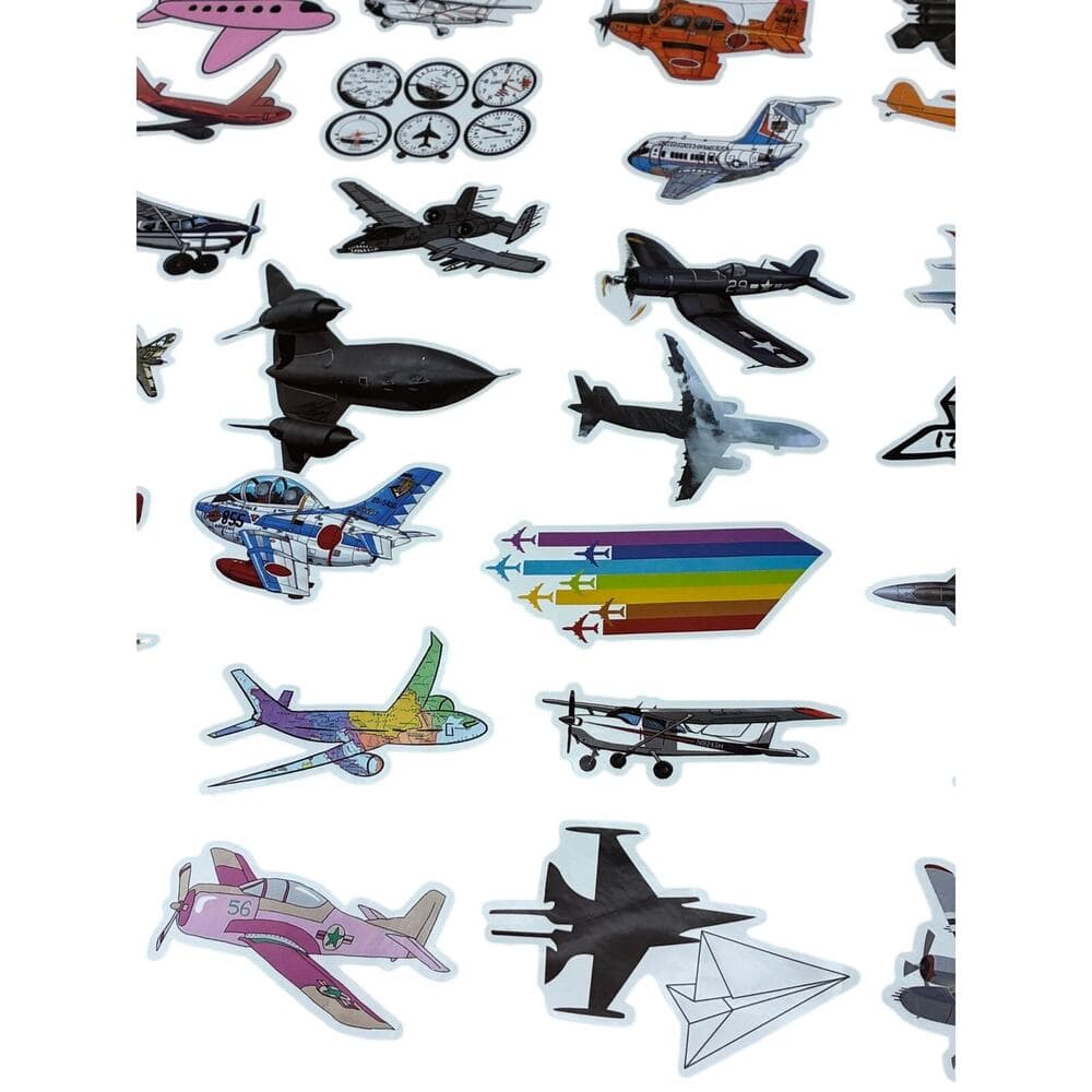 100 Sheets Airplane Truck Mixed Stickers New - Thumbnail 2
