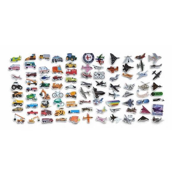 100 Sheets Airplane Truck Mixed Stickers New - Thumbnail 7
