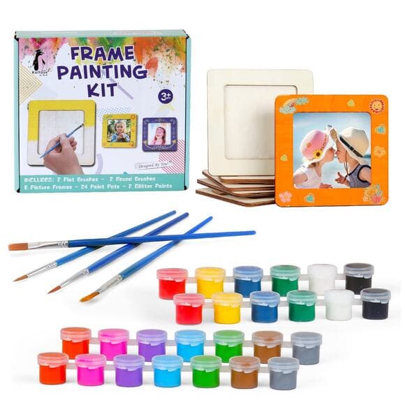 Picture Frame Painting Craft Kit, Paint 6 Custom Wood Picture Frames - Thumbnail 8