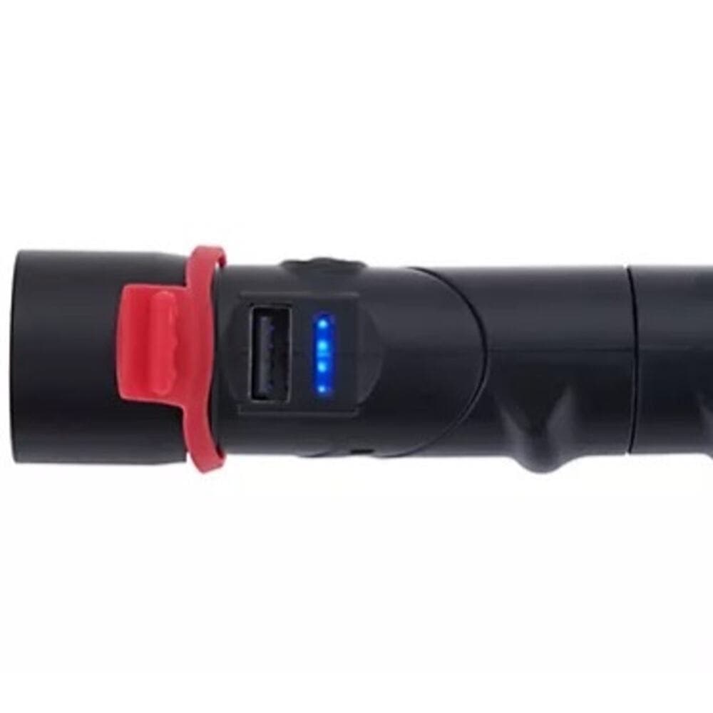 Secur 8-In-1 Car Charger Flashlight SP-4007R Red - Thumbnail 3