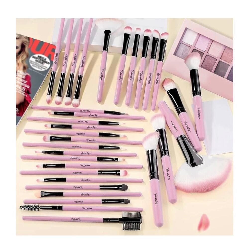Makeup Brushes, Makeup Kit 32 PCS, Make up Brushes Set Pink for Makeup - Thumbnail 3