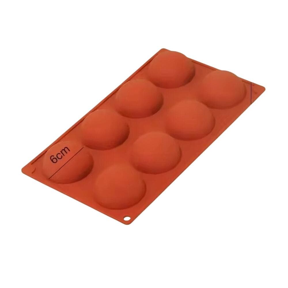 3 Piece Holes Half Ball Sphere Round Silicone Mold 3D Brownie Pudding Mousse