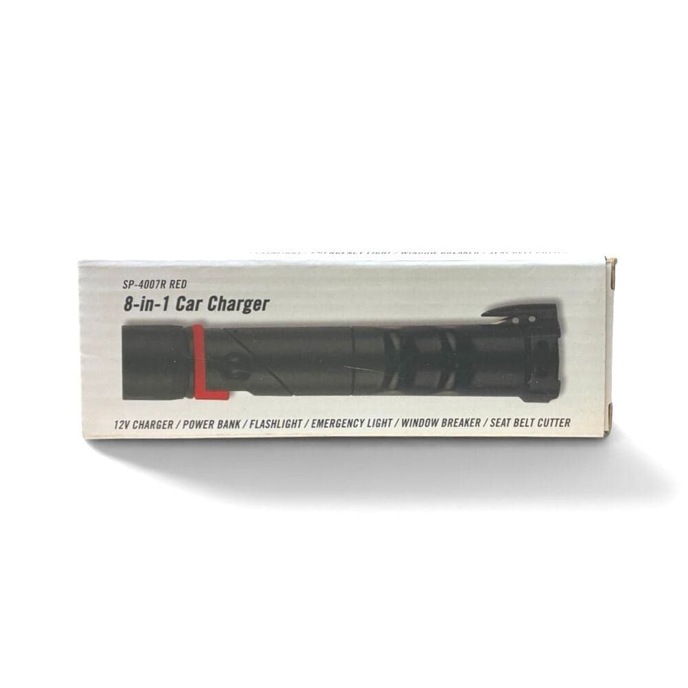Secur 8-In-1 Car Charger Flashlight SP-4007R Red - Thumbnail 7
