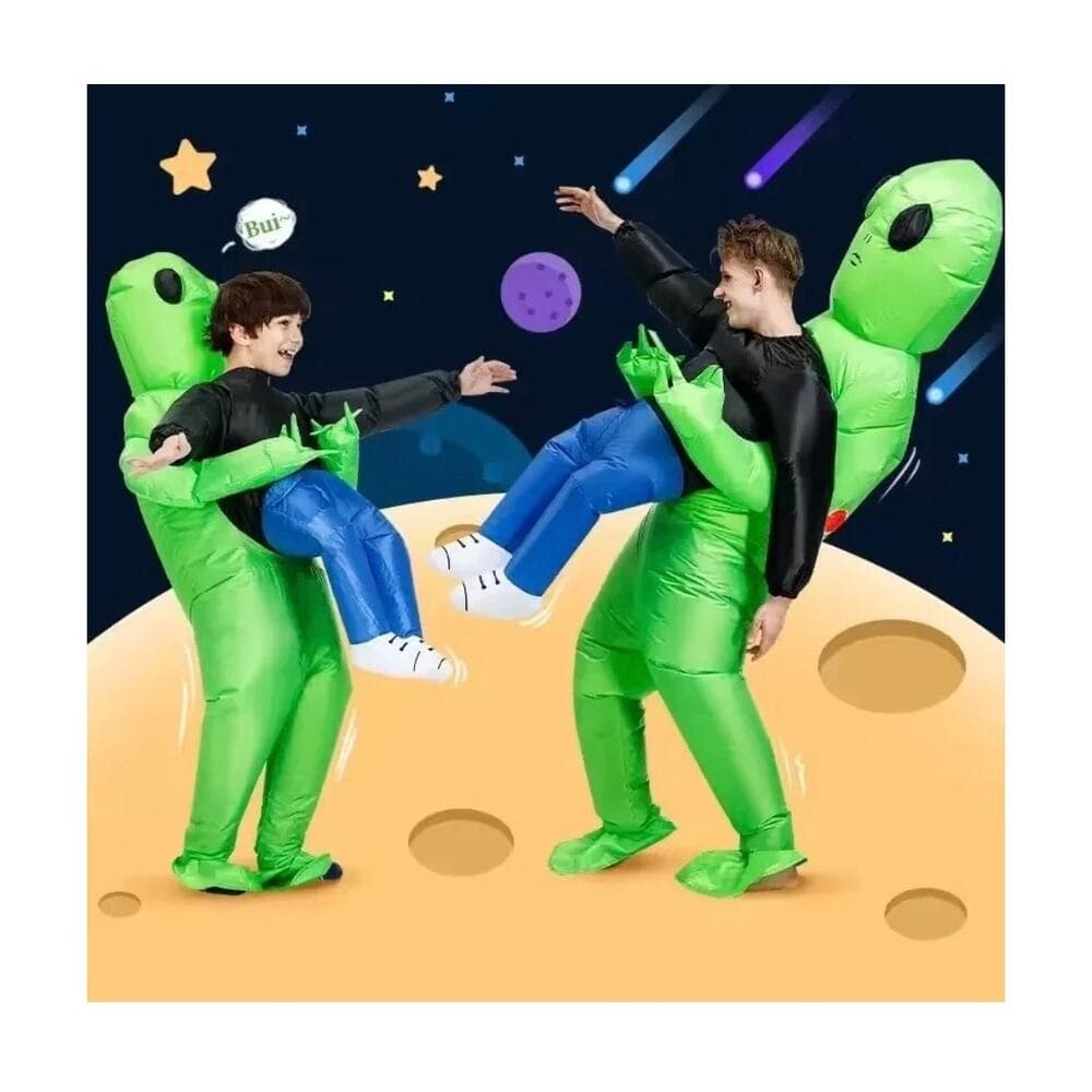Alien Inflatable Pick Me Up Costume Adult Scary Blow Up Suit Halloween costume - Thumbnail 2