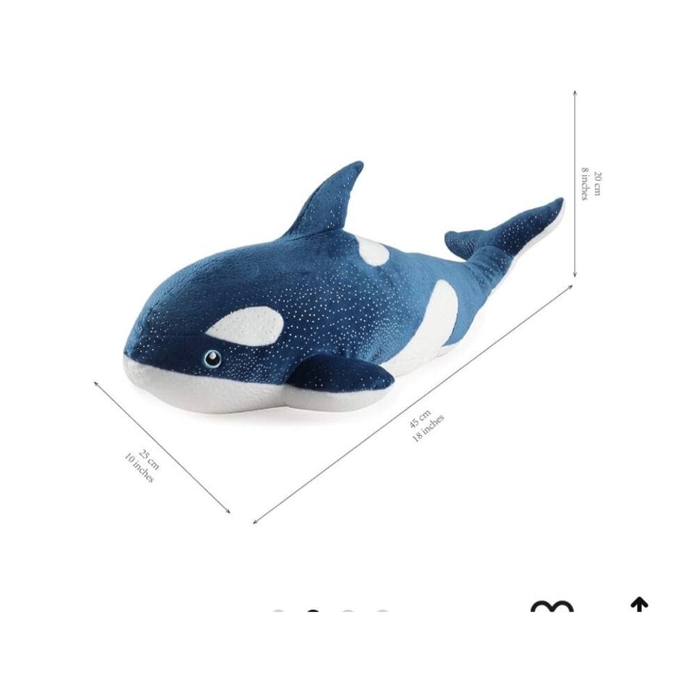 Koltose by Mash Orca Killer Whale Stuffed Animal,18 inch Large Blue Killer Whale