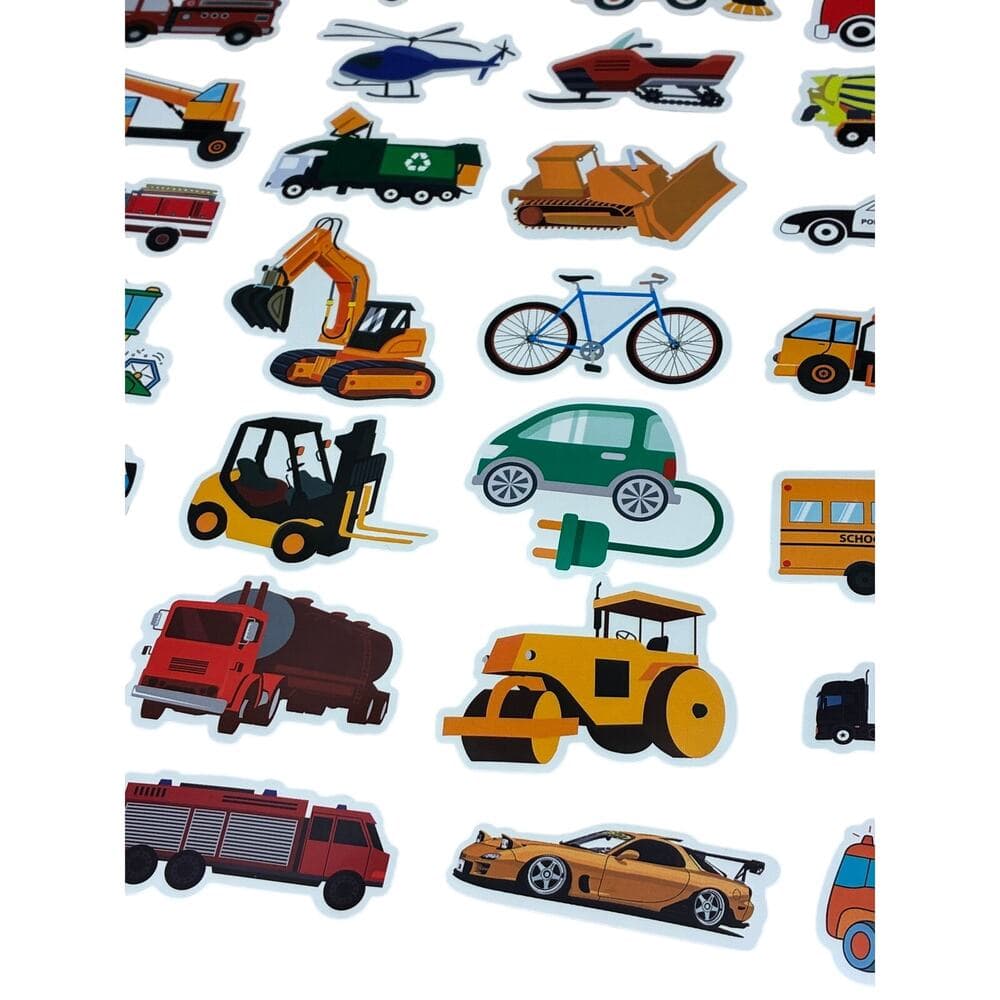 100 Sheets Airplane Truck Mixed Stickers New - Thumbnail 4