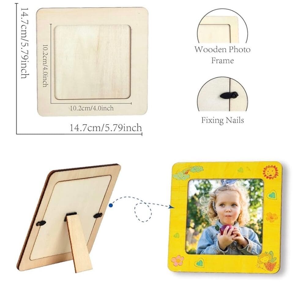 Picture Frame Painting Craft Kit, Paint 6 Custom Wood Picture Frames - Thumbnail 3