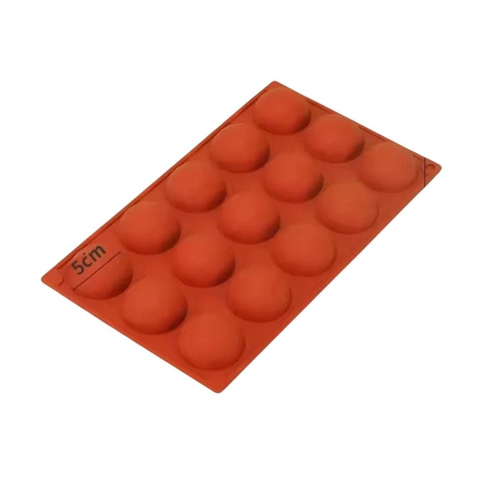 3 Piece Holes Half Ball Sphere Round Silicone Mold 3D Brownie Pudding Mousse - Thumbnail 2