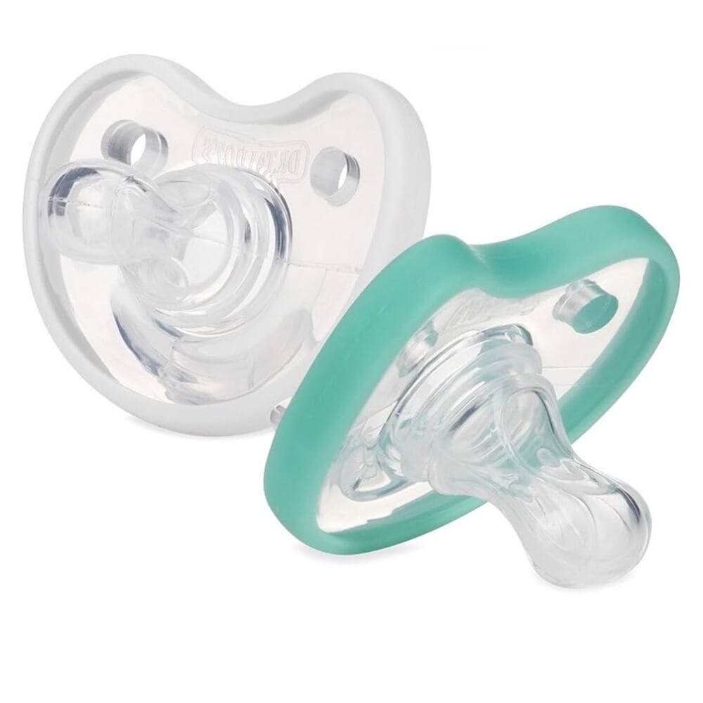 Dr. Talbot's Soft-Flex Orthodontic Pacifiers 0-6 Months, Aqua/White, 2 Pack - Thumbnail 8