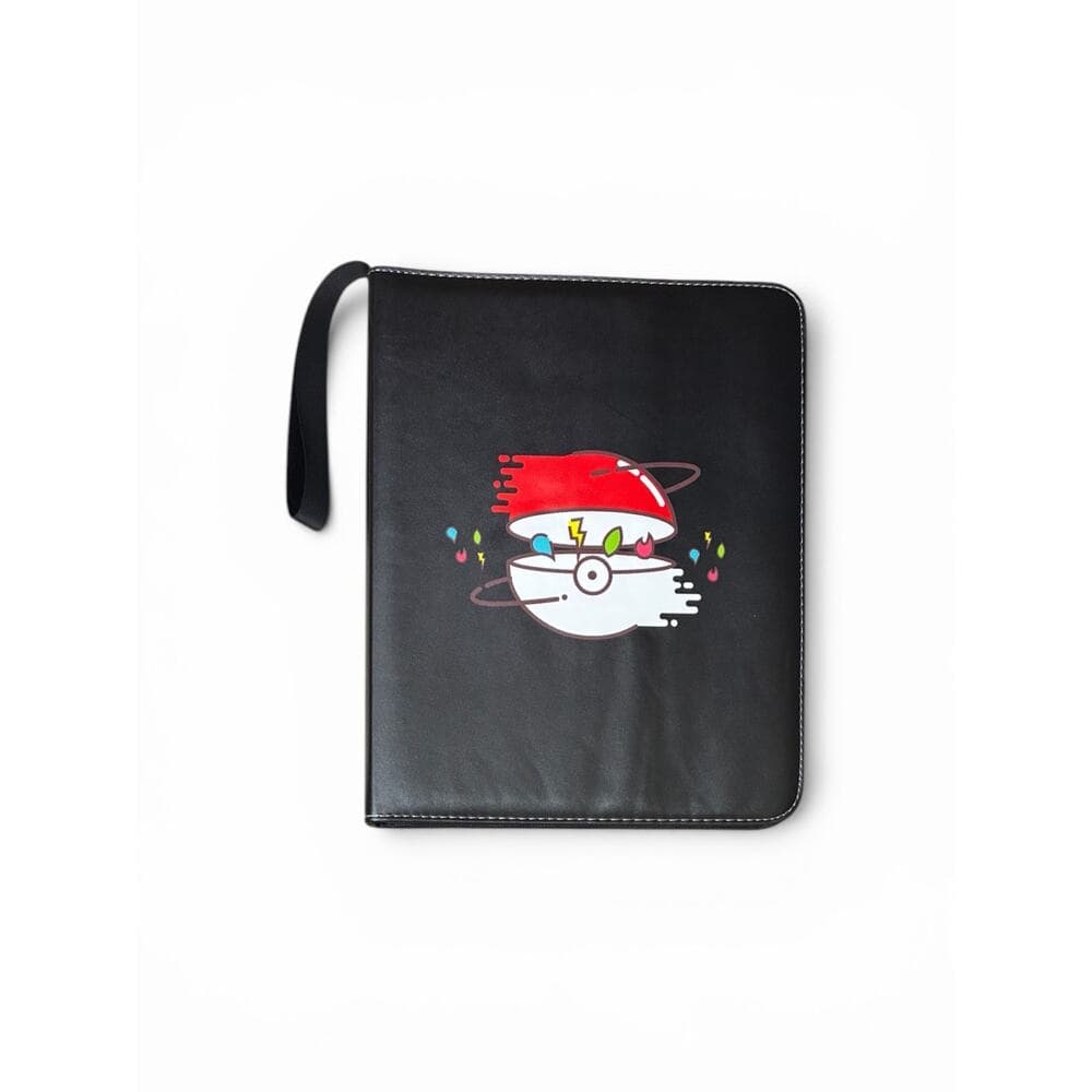 black Pokémon-themed trading card binder