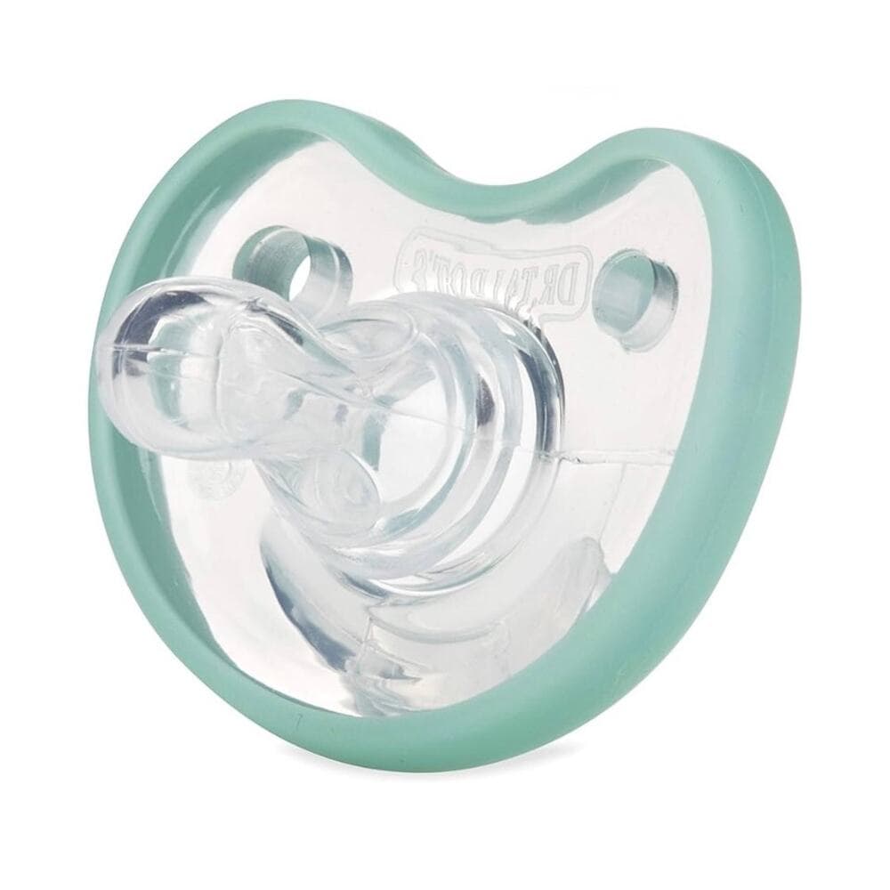 Dr. Talbot's Soft-Flex Orthodontic Pacifiers 0-6 Months, Aqua/White, 2 Pack - Thumbnail 4
