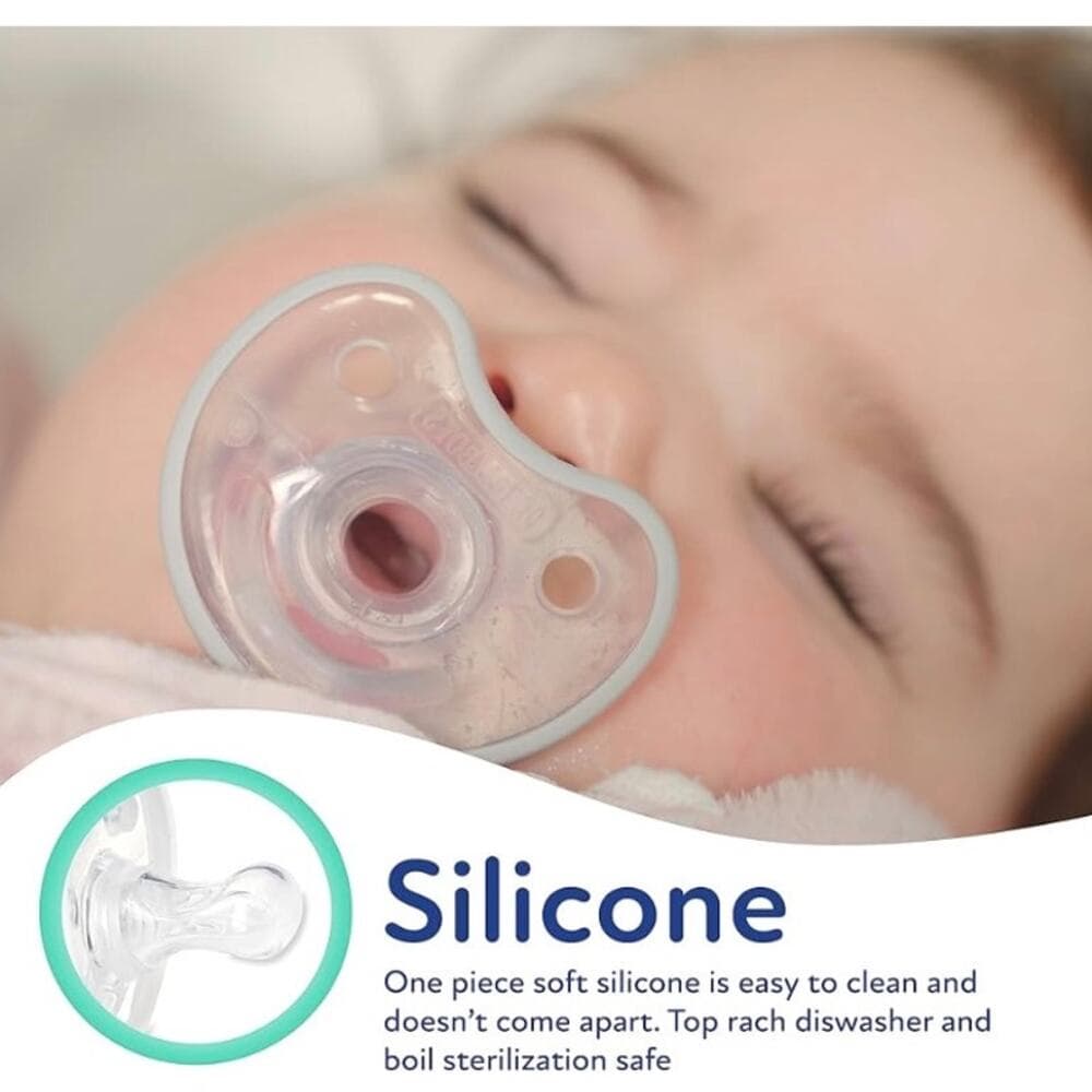 Dr. Talbot's Soft-Flex Orthodontic Pacifiers 0-6 Months, Aqua/White, 2 Pack - Thumbnail 2
