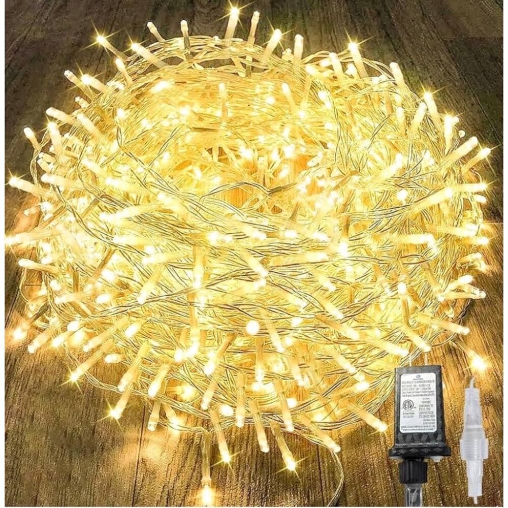 Connectable String Lights Indoor Outdoor Clear Wire Warm White Christmas Lights