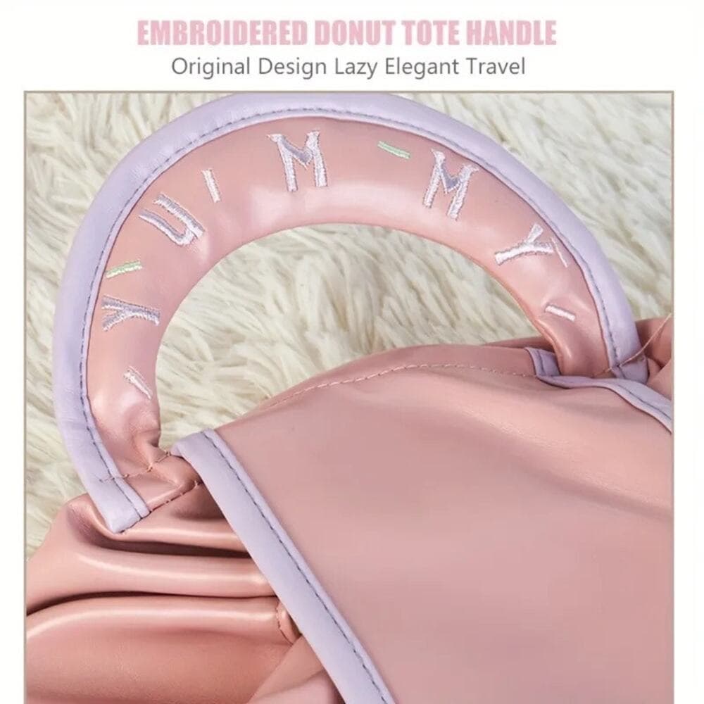 Large Pink Drawstring Makeup Bag - Cosmetic Organizer & Travel Toiletry Bag - Thumbnail 4