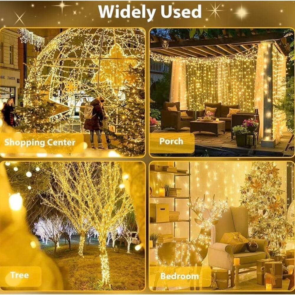Connectable String Lights Indoor Outdoor Clear Wire Warm White Christmas Lights - Thumbnail 6