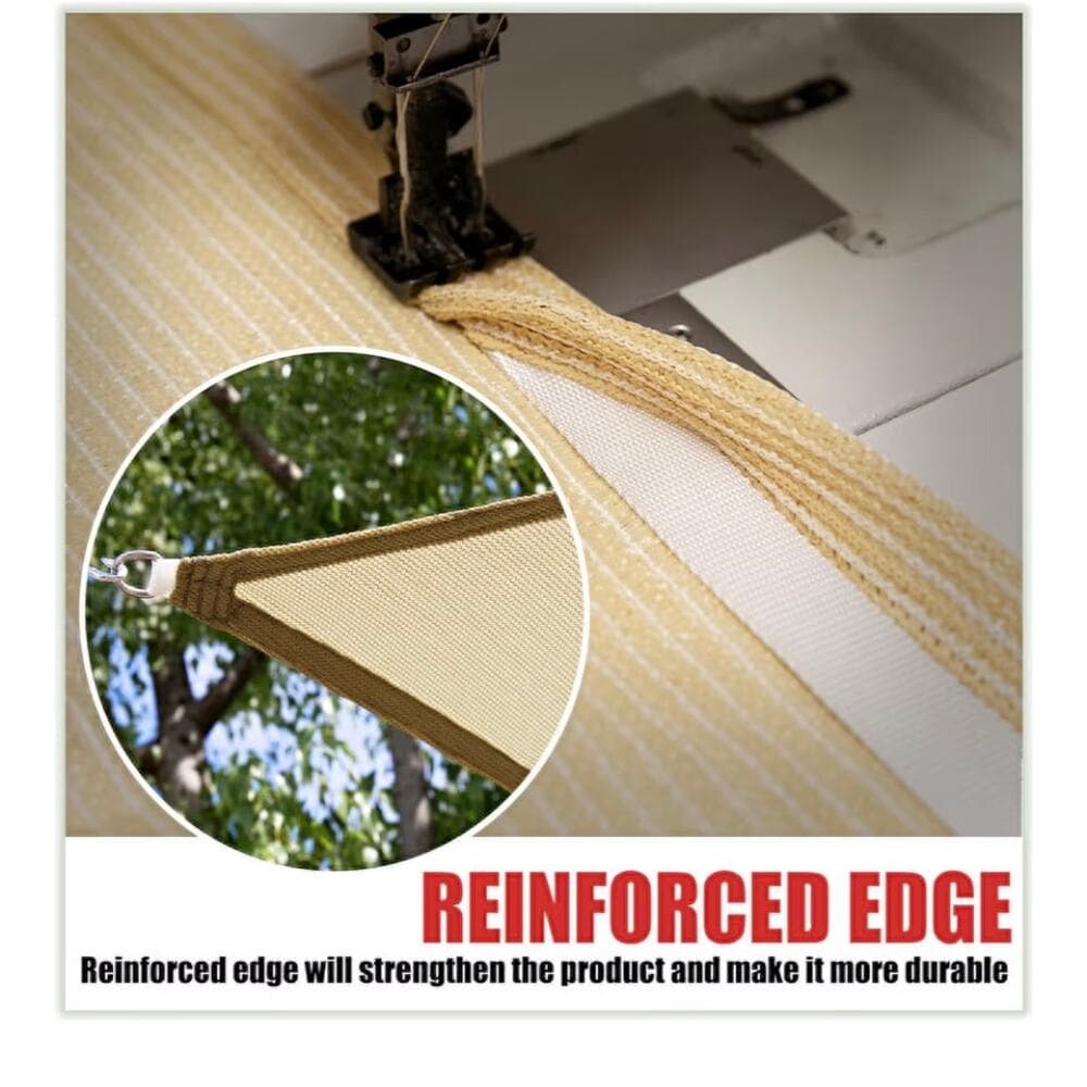 Size 6' x 8' Beige Sun Shade Sail Canopy Block Rectangle - Thumbnail 5