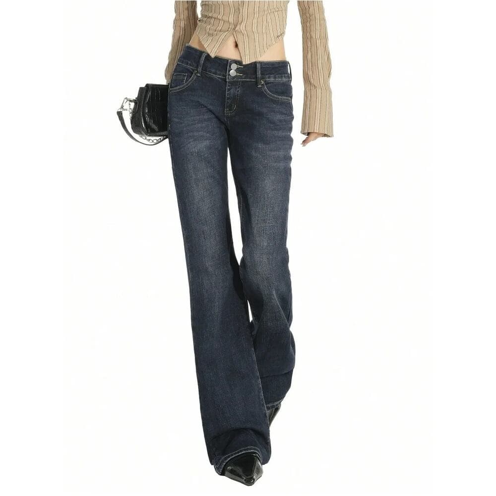 Emmiol Stretchy Denim Pants Blue Medium New Women’s - Thumbnail 8