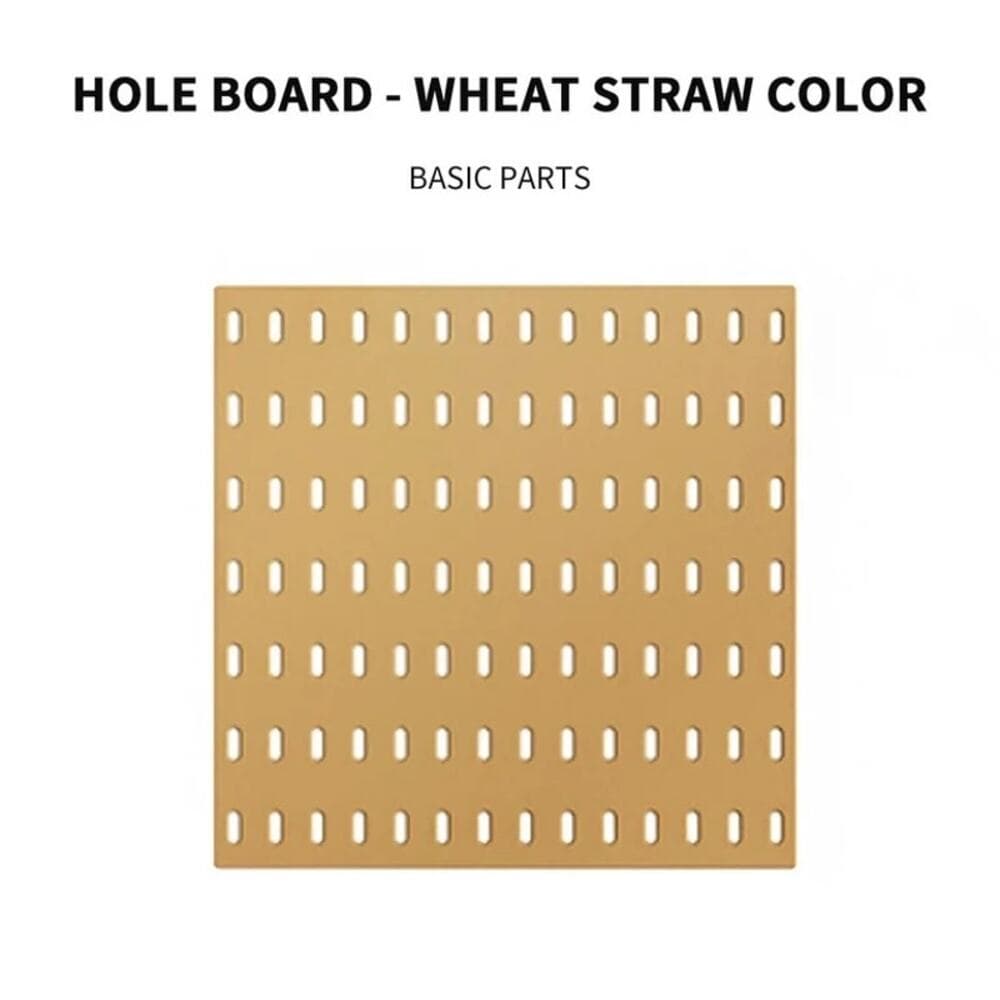Pegboard Wall Organizer,Wall Display Decoration Perforation 11” X 11” beige - Thumbnail 4